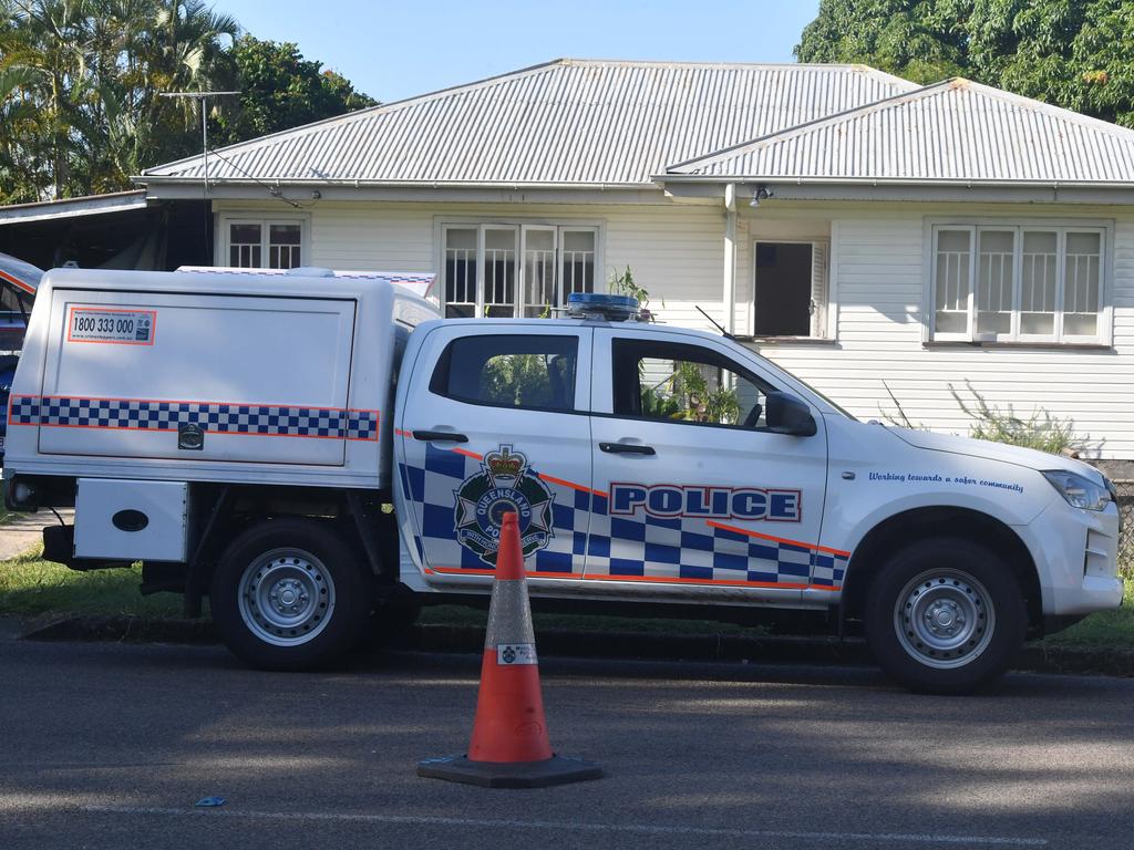 Scene of stabbing in Wellington Street, Mundingburra. Picture: Evan Morgan