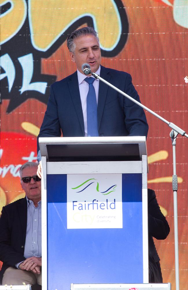 Fairfield Mayor Frank Carbone at the Cabramatta Moon Festival in 2018. Picture: Jordan Shields