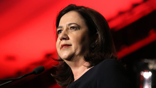 Premier Annastacia Palaszczuk at the State Labor conference today. Picture: Mark Cranitch.