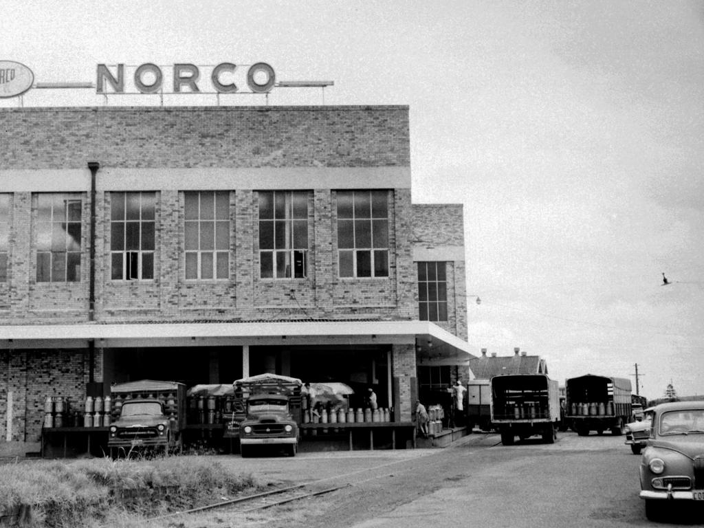 Historic: Norco Norco trucks and buildings, South Lismore, circa 1963. Photo The Northern Star Archives