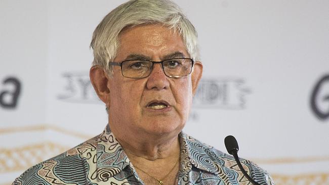 Minister for Indigenous Australians Ken Wyatt speaks during the Key Forum policy conference at the Garma Festival in northeast Arnhem Land