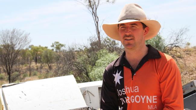 Minister for Planning, Lands, and Environment Josh Burgoyne outside of Alice Springs. Picture: Gera Kazakov