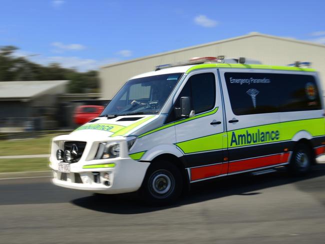 A critical care paramedic is en route to a Tin Can Bay crash between a motorbike and car.