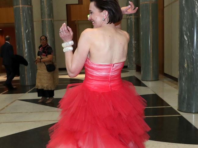 Virginia Trioli at the Midwinter ball at Parliament House in Canberra. Picture Gary Ramage