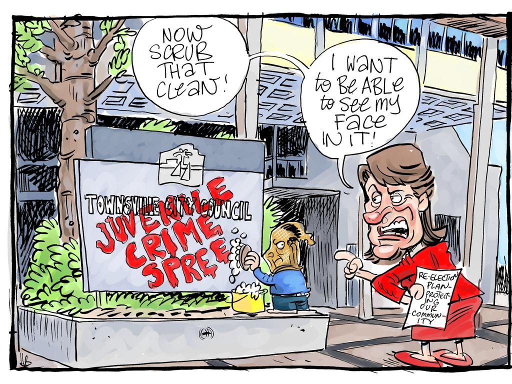 A Townsville Bulletin cartoon on youth crime.