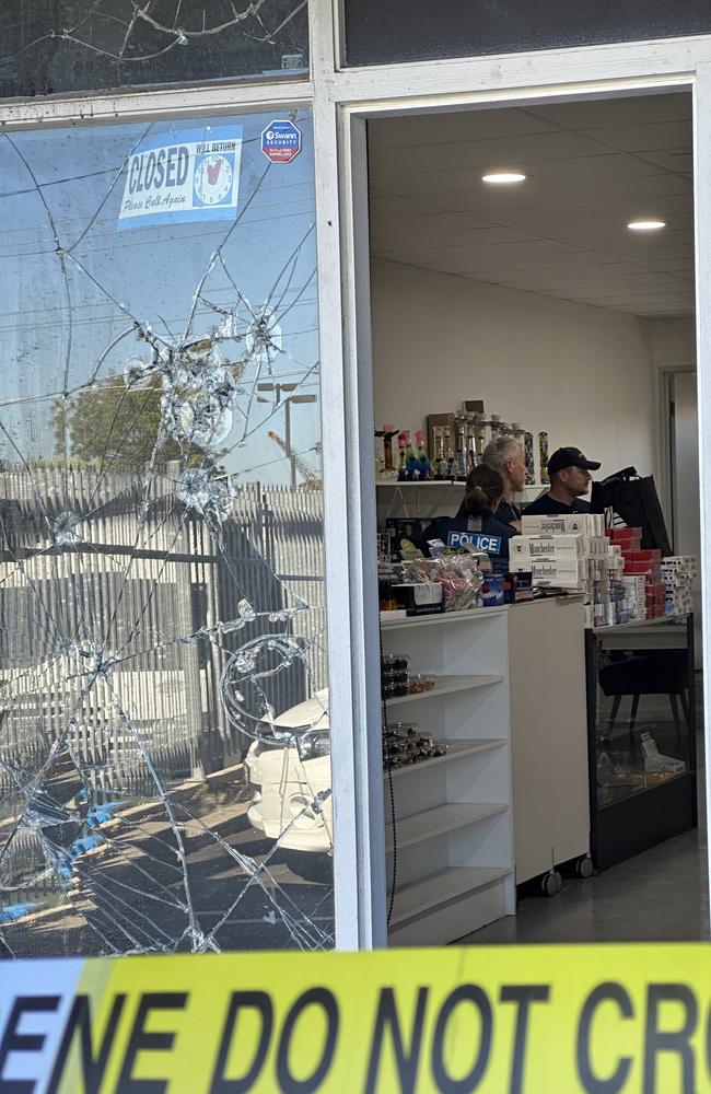 A Hectorville business owner saved another business from going up in flames after a Molotov cocktail was thrown at the window. Picture: Sam Lowe