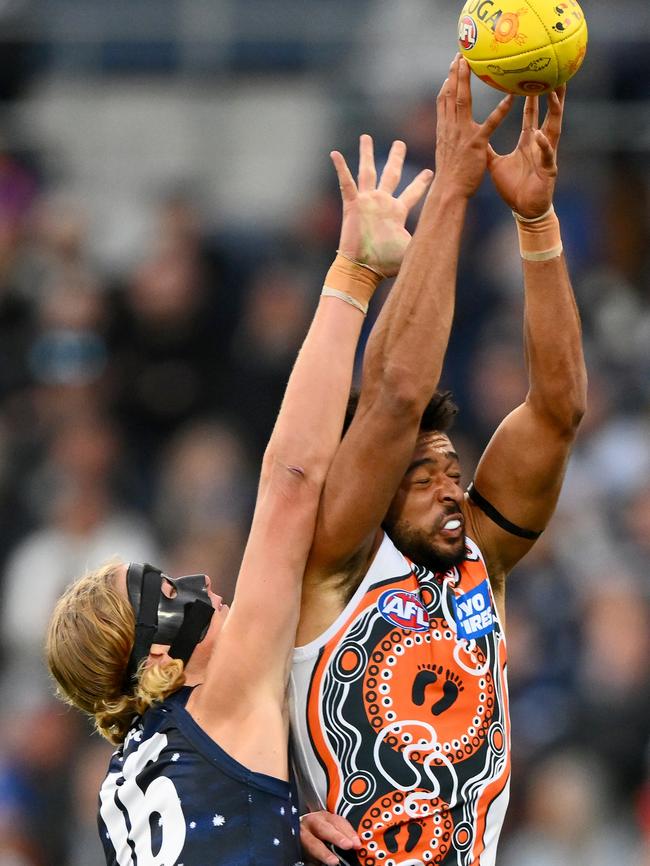 But he wasn’t the only unrecognisable Cat on Saturday. Picture: Morgan Hancock/AFL Photos