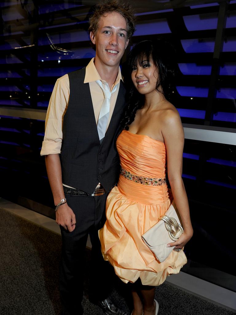 Brian Evans and Lea Santos at the 2009 Casuarina Senior College formal. Picture: NT NEWS