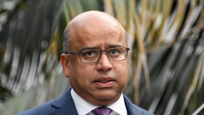 (FILES) In this file photo taken on January 24, 2019 Sanjeev Gupta, the head of English steel and metals company Liberty House, looks on during the inauguration ceremony of the Liberty Aluminium Dunkerque's plant in Dunkirk on January 24, 2019, after the company's takeover by Liberty House. - British-based steelmaker Liberty Steel on May 24, 2021 launched a major restructuring to sell part of its UK assets after the collapse of financier Greensill. (Photo by DENIS CHARLET / AFP)