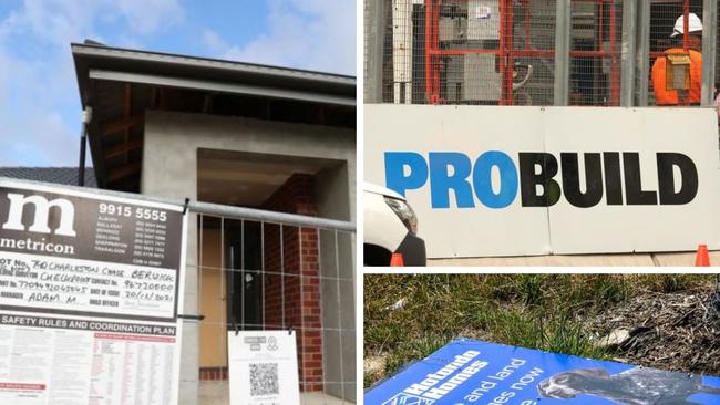 If Metricon fails, it will join a long line of recent construction collapses, including Probuild and Condev.