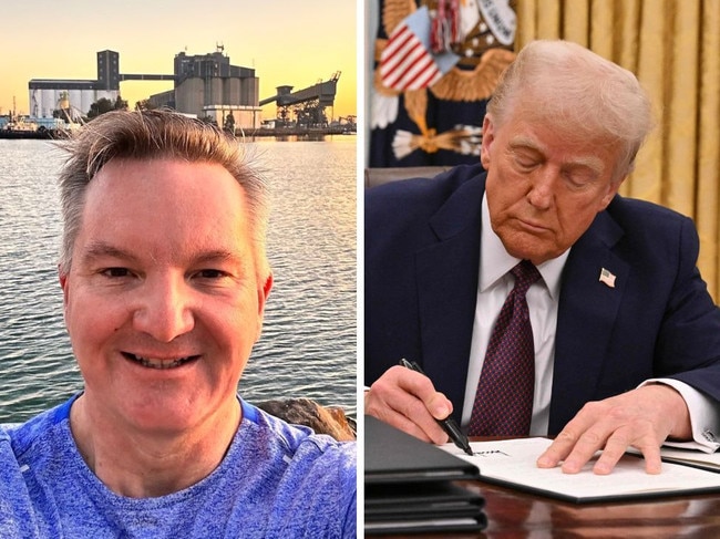 Chris Bowen and Donald trump