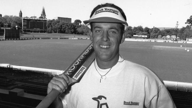 Darren Lehmann was a fresh-faced youngster when first called on by Bob Simpson. Picture: News Corp