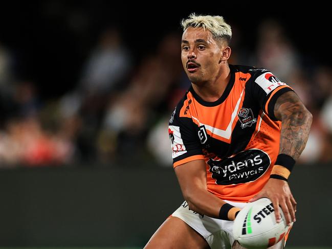 The Wests Tigers purge is about to begin, with Jayden Sullivan linked with a move to the Super League. Picture: Getty Images