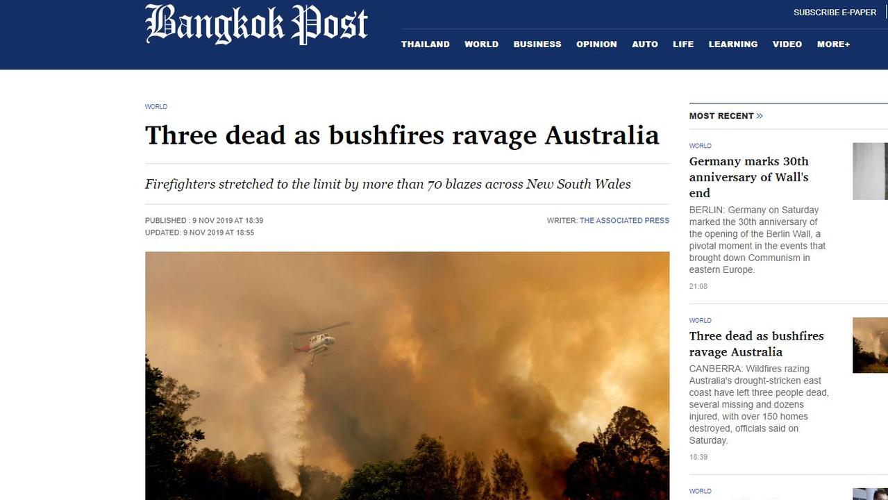 Coverage on the fires from the Bangkok Post.