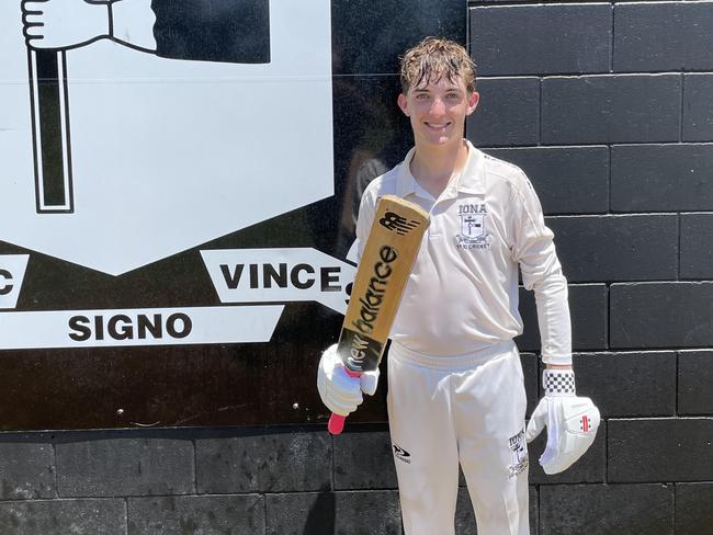 Iona College's Joshua Ritchie who scored a hundred.