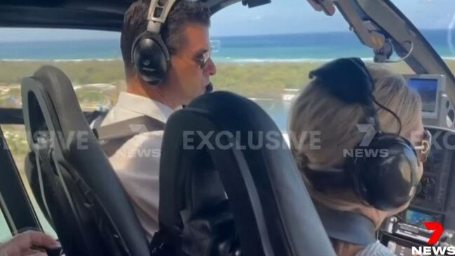 Pilot Michael James and passengers in the seconds before the collision. Picture: 7News Brisbane.