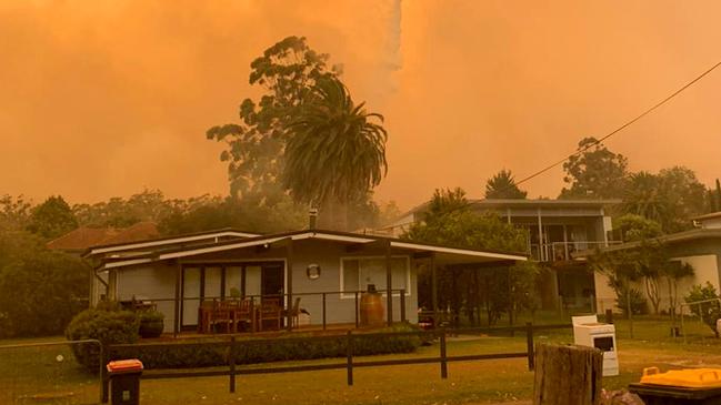 The bushfire at Lake Conjola.