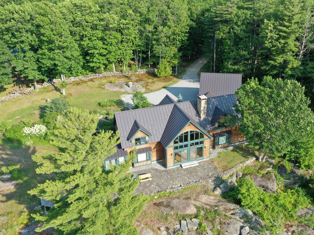 The New Hampshire property where Ghislaine Maxwell was arrested by the FBI. Picture: Reuters/Drone Base