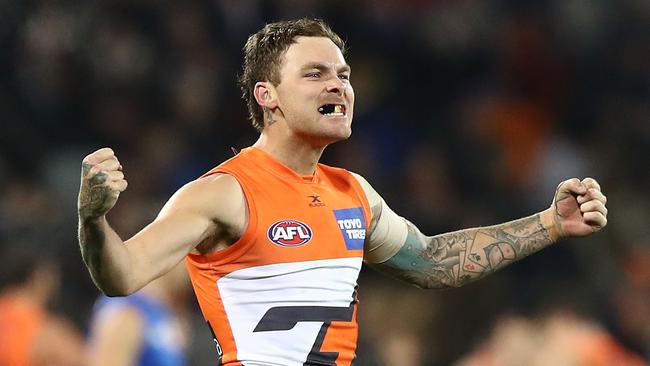 Giants defender Nathan Wilson is ranked third for metres gained. Picture: Getty Images