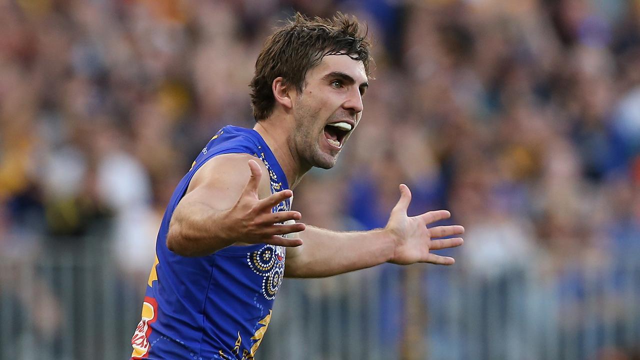Andrew Gaff of the Eagles has been linked to the Sydney Swans.
