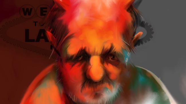 Face of evil. Illustration: Eric Lobbecke