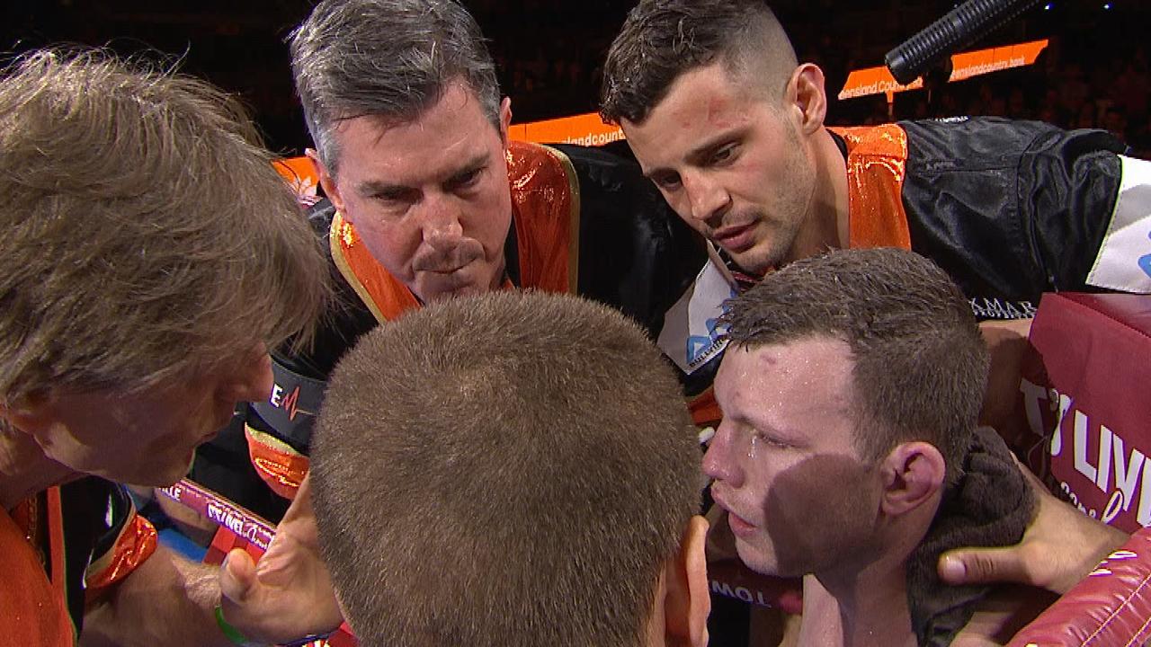 Jeff Horn and his team discuss the merits of him throwing in the towel