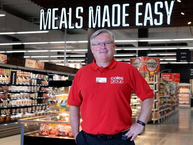 Coles chief Steven Cain in the supermarket chain's Tooronga Village store's new pre-prepared meals area. Picture: Andrew Henshaw