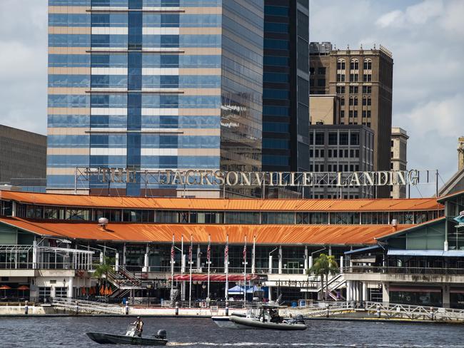 The riverfront mall in Jacksonville that was hosting the video game tournament. Picture: AP