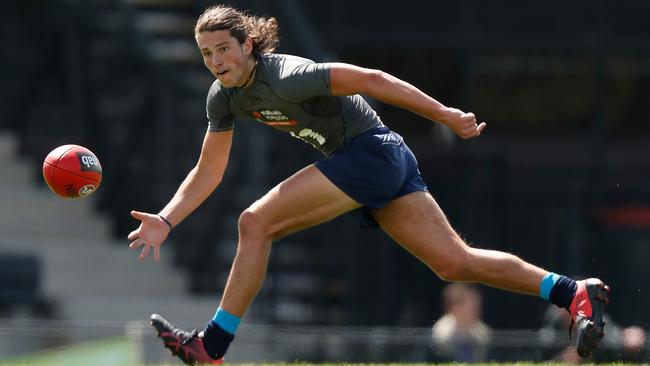 Archie Perkins in action. Picture: Michael Willson/AFL Photos via Getty Images