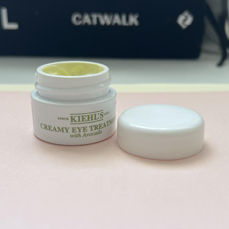 The Kiehl’s Creamy Eye Treatment with Avocado doesn’t feel heavy at all. Picture: Harriet Amurao/Supplied