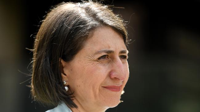 Premier Gladys Berejiklian credit’s NSW’s ability to deal with COVID with its ability to lure businesses to the state. Picture: NCA NewsWire/Joel Carrett