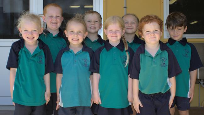Elliot Heads State School Preps. From left: Ayva Steers, Charlie Muilwyk, Noah Duffy, Elijah Elliott, Ruby Tombs, Imogen Rawson, Cove Redgard, Lewis Taylor.