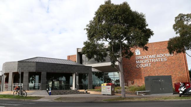 Paul Bridges pleaded guilty in the Broadmeadows Magistrates’ Court to shining a laser at a police helicopter. Picture: George Salpigtidis