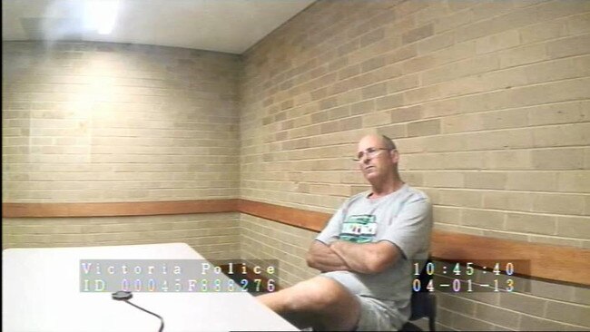 Screen grabs from police interview of Greg Anderson before he was shot dead by police after killing his son Luke Batty.