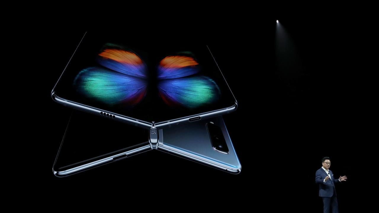 The Galaxy Fold: A new form factor in the smartphone market. Picture: Justin Sullivan/Getty Images/AFP