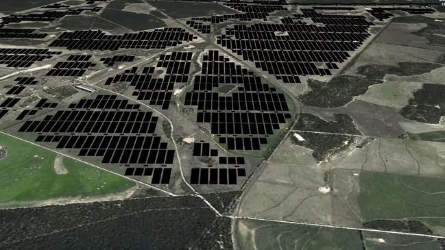 3D rendering of proposed Bulli Creek Solar Farm near Millmerran by company Solar Choice. Photo Contributed