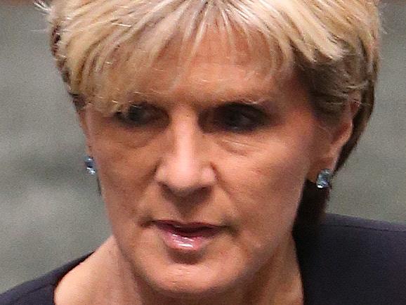 Job ID: PD281481. Sporting a new hair style, The Minister for Foreign Affairs, Deputy Leader of the Liberal Party Julie Bishop, during Question Time in the House of Representatives in Parliament House Canberra. Pic by: Gary Ramage.