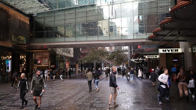 Sydney CBD. Business confidence has rebounded although conditions remain weak. Picture: David Swift