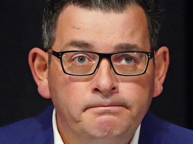 Victorian Premier Daniel Andrews speaks to the media during a press conference at the Victorian Parliament in Melbourne, Monday, June 15, 2020. Premier Daniel Andrews on Monday sacked Adem Somyurek from cabinet and moved for him to be removed from the Labor Party following explosive allegations aired by an investigation. (AAP Image/Scott Barbour) NO ARCHIVING