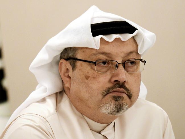 (FILES) In this file photo taken on December 15, 2014 (FILES) In this file photo taken on December 15, 2014 A general manager of Alarab TV, Jamal Khashoggi, looks on during a press conference in the Bahraini capital Manama. - The US Central Intelligence Agency has concluded Saudi's powerful Crown Prince Mohammed bin Salman was behind the killing of journalist Jamal Khashoggi, The Washington Post reported on November 16, 2018, citing people close to the matter. (Photo by MOHAMMED AL-SHAIKH / AFP)