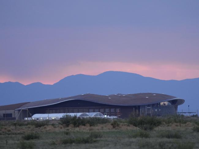 Spaceport America includes a runway more than three kilometres long and a building with spaces dedicated to flight operations, as well as a reception centre for future customers. Picture: AFP