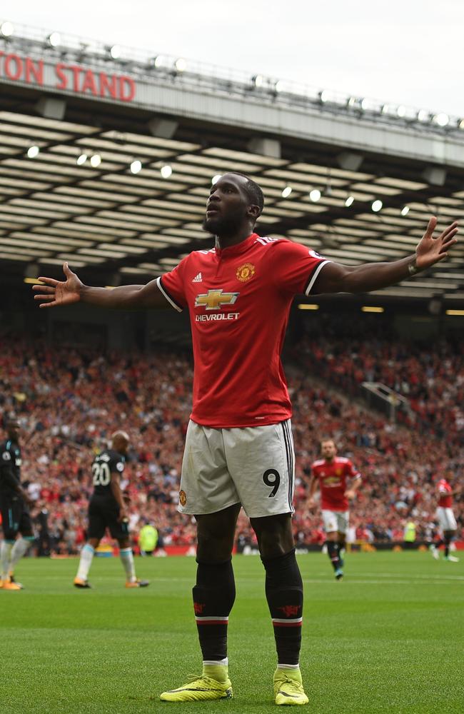 Manchester United's Belgian striker Romelu Lukaku