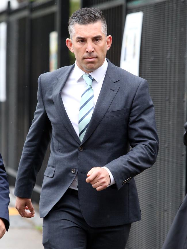 Former rugby league star Braith Anasta at Waverly Local Court today. Picture: Richard Dobson