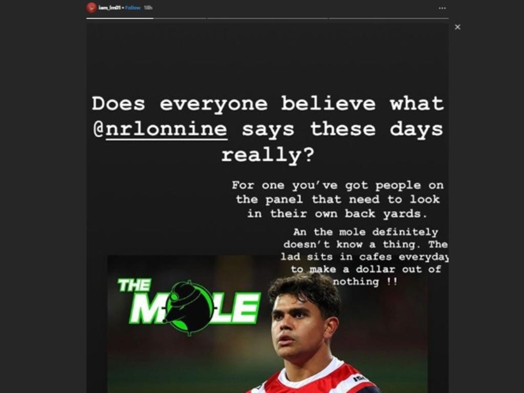 Latrell Mitchell posted on Instagram after reports the Bulldogs have withdrawn their contract offer.