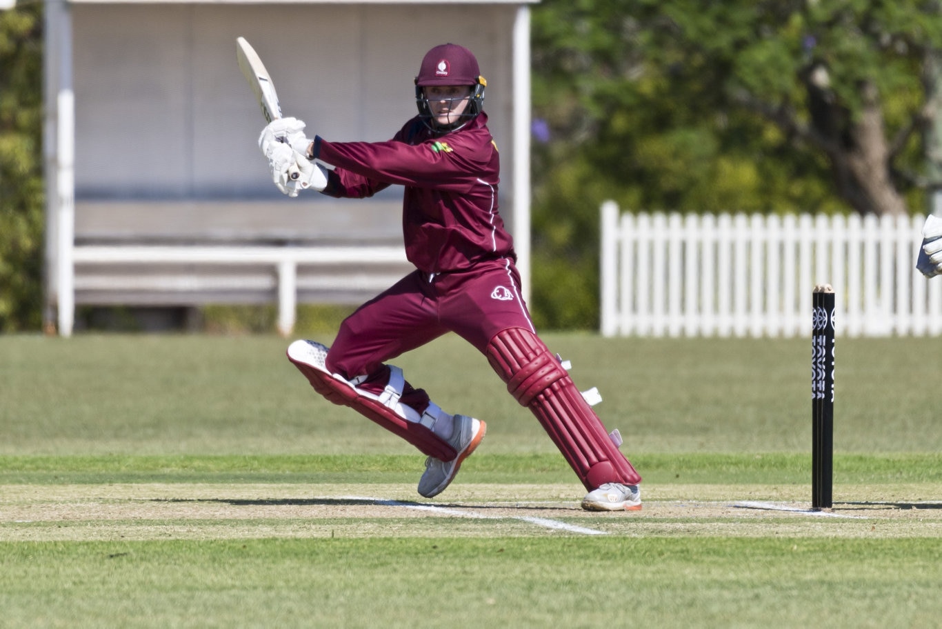 Sam Lowry makes runs for Queensland against Victoria in Australian Country Cricket Championships round two at Rockville Oval, Friday, January 3, 2020. Picture: Kevin Farmer