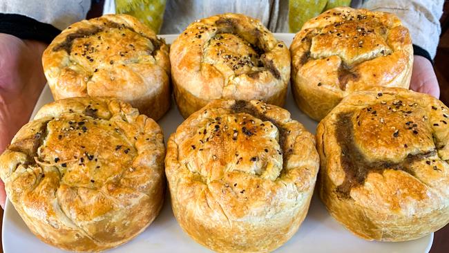 The Glass Cafe’s Alapaca meat pies. Picture: Jenifer Jagielski