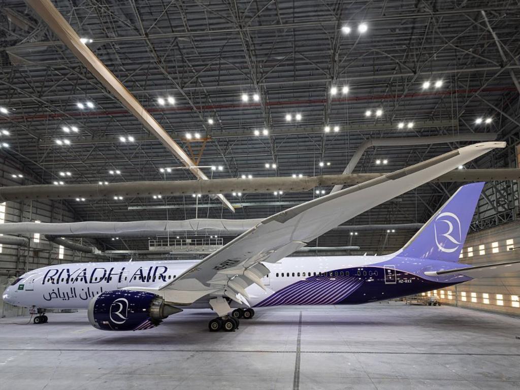 Saudi airline Riyadh Air was due to begin operations in the first quarter of this year but a shortage of carriers has delayed its start date. Picture: Instagram/Riyadh Air