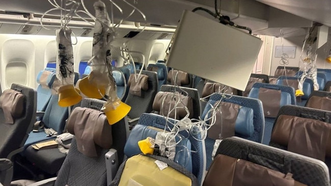 More than 100 people were taken to hospital after severe turbulence hit a Singapore Airlines flight last month. Picture: Twitter