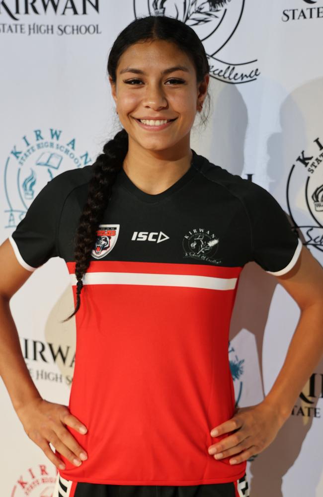 Ana Malupo of the Kirwan Grizzlies will play in the state final of the 2023 NRL Schoolgirls Cup, with the winner progressing to a national final for the first time. Picture: Courtney Thomson.