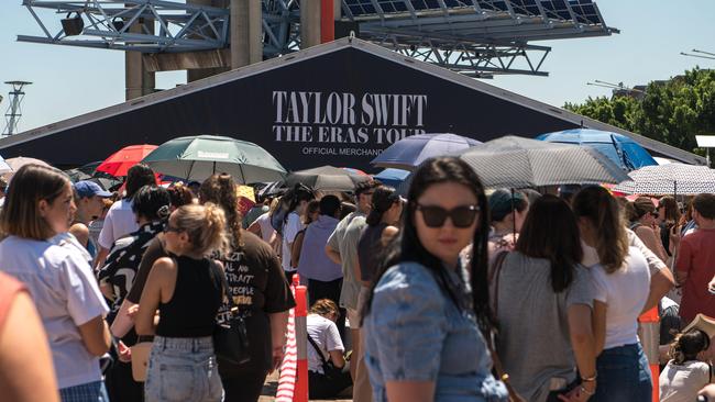 Fan brave long queues and blazing sun to get merchandise — despite the hefty price tag. Picture: Flavio Brancaleone